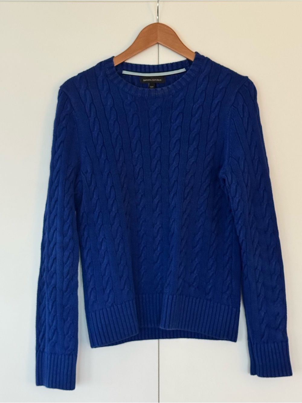 Banana Republic Bright Blue Cable Knit Sweater Men’s, Size S